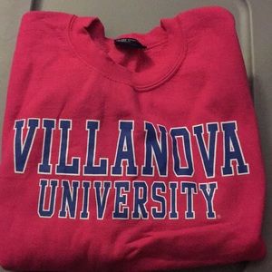 Hot Pink Villanova University Crewneck sweatshirt